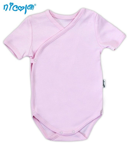 009 07 Body rozpinane z krótkim rękawem "Basic" Nicol - koral