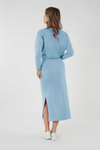 Stella spódnica damska maxi Italian Fashion - niebieski