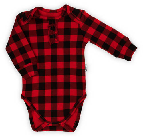 Body z długim rękawem 163537 "Magia Świąt" Nicol - kratka/ falbanka