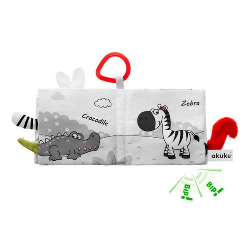 ALA0481 Animal Kingdom Kontrastowa książeczka sensoryczna Akuku