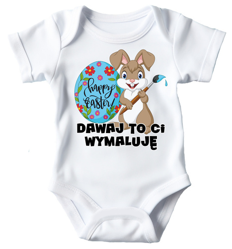 "Dawaj to Ci wymaluję" Moocha body krótki rękaw biały