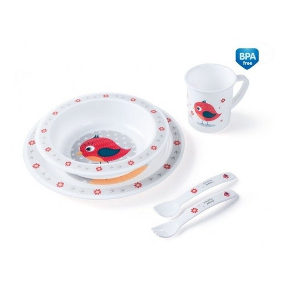 Plastikowy Zestaw Stołowy Canpol Babies Kotek różowy