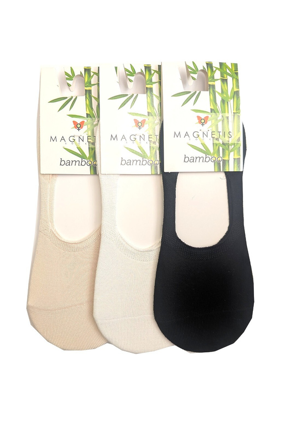 Stopki baleriny Bamboo Magnetis 251145 silikon cienkie komfort ecru