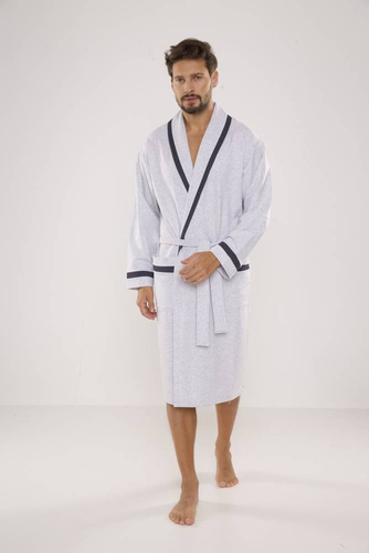 564 Bruno szlafrok męski De Lafense - jasny melanż