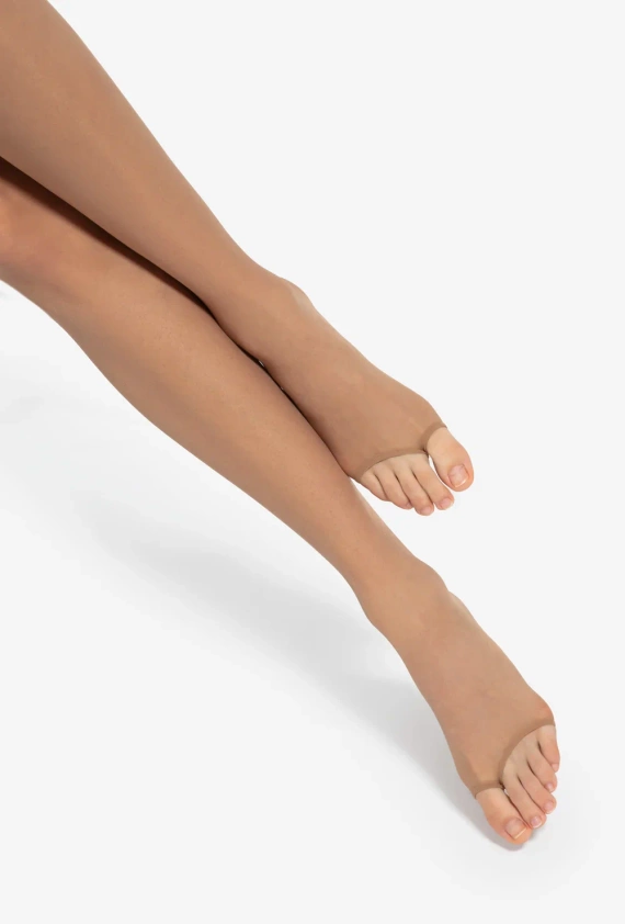 Rajstopy Gatta Senza Dita – 10 den, bez palców, open-toe - golden