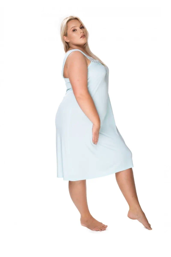 4114 Róża halka koszula nocna damska Mewa miętowy