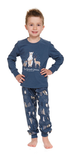 Piżama dziecięca 4324 "Animals" Unisex Doctor Nap - deep blue