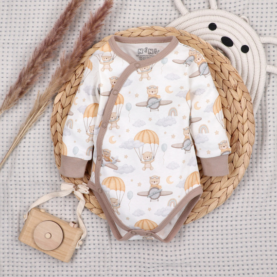 ABN-5501 Sky Journey Body kopertowe Nini | Bawełna organiczna dla noworodka