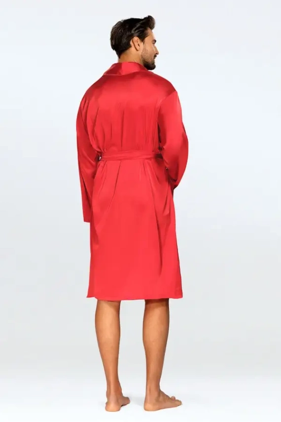 Lukas Szlafrok męski Dkaren - czerwony