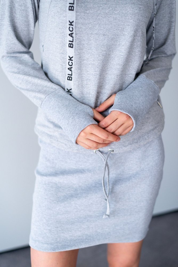 128 Dresowa Sukienka MIRACLE- szary