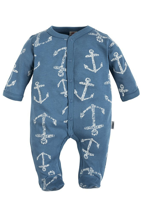 "BLUE SEA" Makoma Pajac niemowlęcy biały