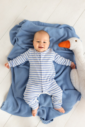 "Greco" Makoma Pajac bez stópek niebieski