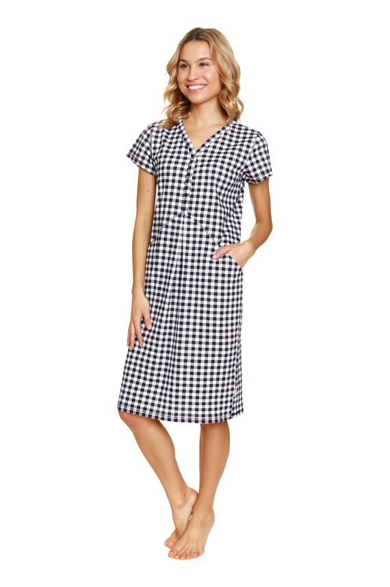 Koszula Nocna 5271 Doctor Nap - black check