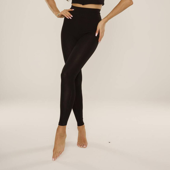 801 Khali Legginsy długie De Lafense - czarny