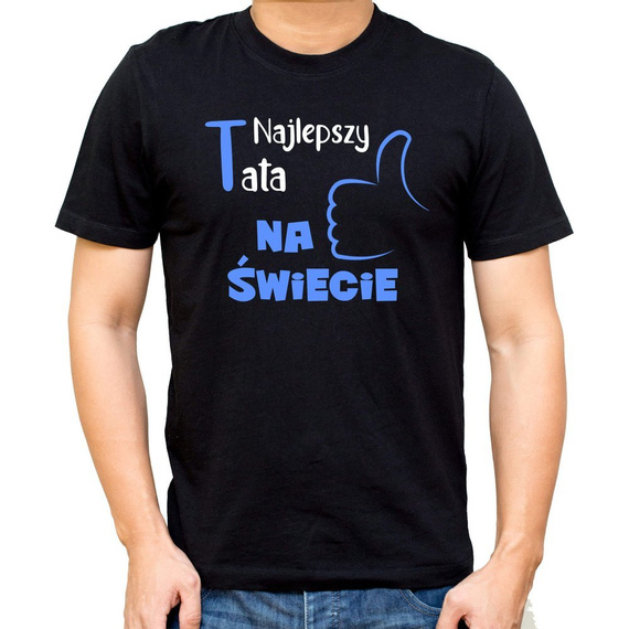  "Najlepszy tata na świecie"  Moocha koszulka dla taty czarny