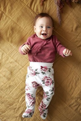 "ROSES B" Makoma Body baby z długim rękawem bordowy