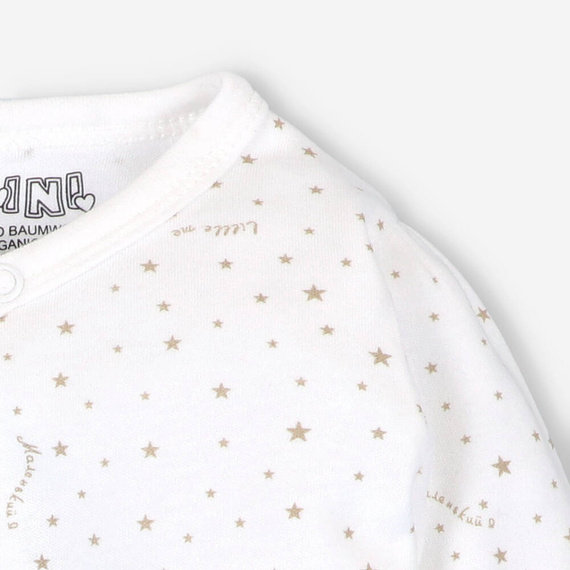 ABN-3340 Stars Body kopertowe z bawełny organicznej Nini ecru