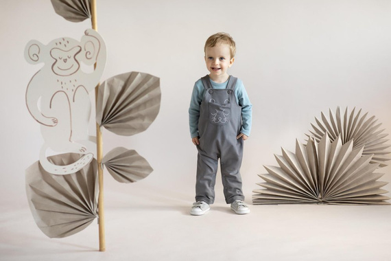 Slow Life Pinokio Ogrodniczki niemowlęce - grafit