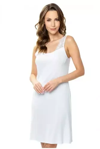 86553 Cloe Koszula nocna z koronką Mewa biały