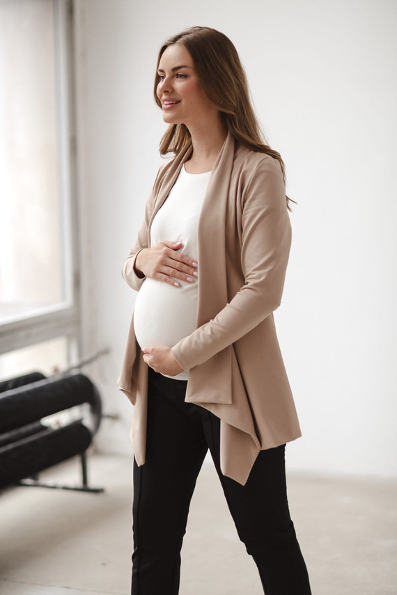 Mama Wrap Kardigan ciążowy Milk&Love beżowy