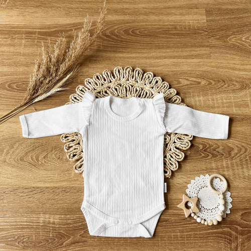 BDAG002 EkoBaby Mamatti Body z długim rękawem - biały