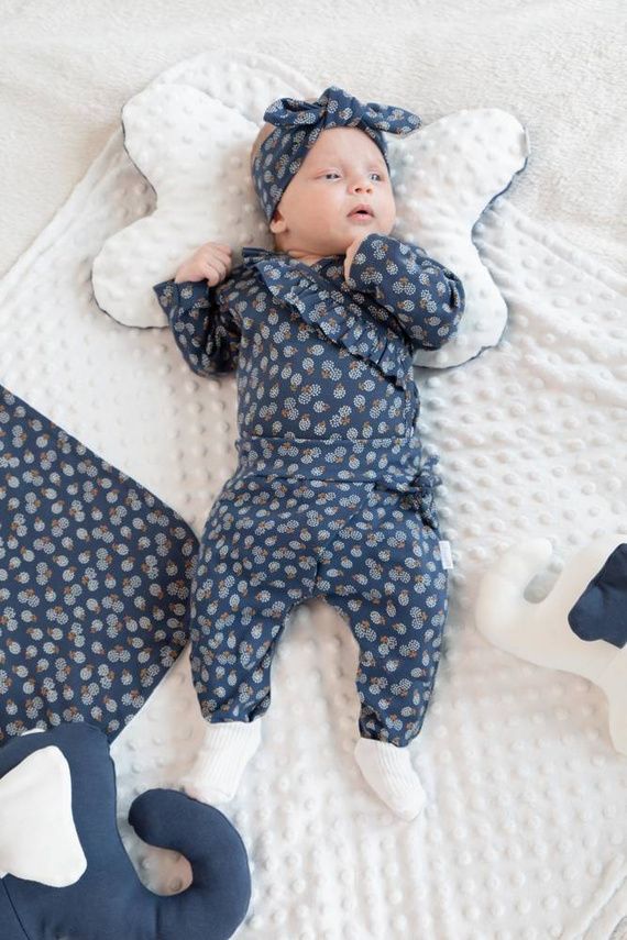 Body z długim rękawem rozpinane 179096 "Sonia" Nicol - granat