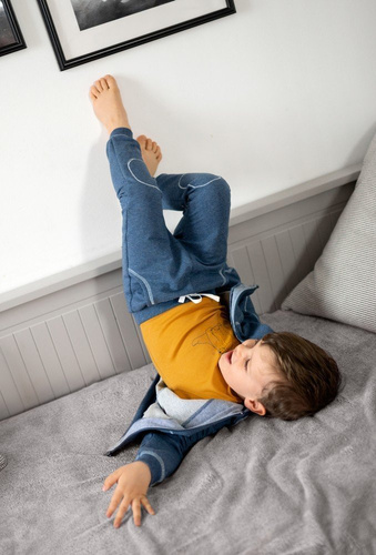 UNIQUE Ewa Klucze Spodnie dresowe- granat