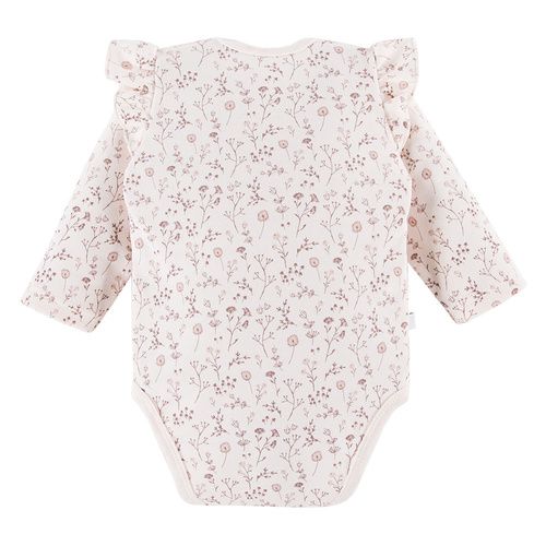 Bloom Eevi Body z długim rękawem - ecru druk
