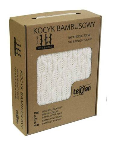Squares Kocyk bambusowy Terjan - vanilla