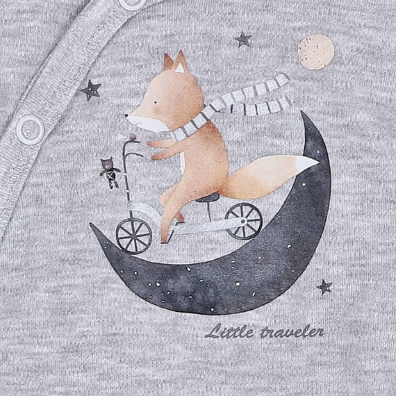 ABN-4622/SZM Space Tour Body kopertowe z bawełny organicznej Nini szary