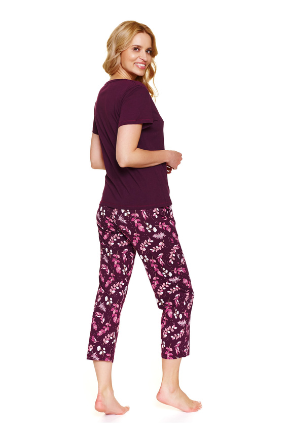 Doctor Nap 7267 – Piżama damska plus size z bawełny | Polska produkcja, 100% bawełna - burgundy