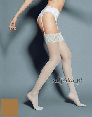 Calze Mary pończochy do paska - beżowy
