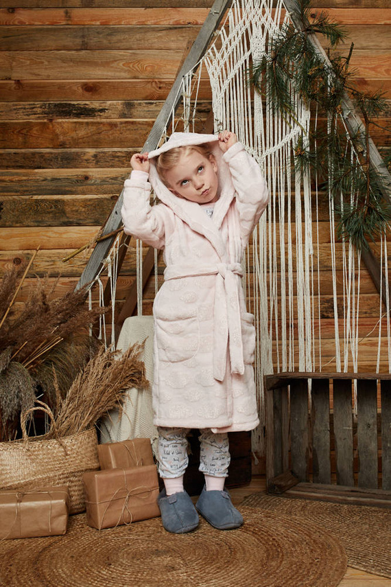 Drina Italian Fashion Szlafrok dziewczęcy - różowy