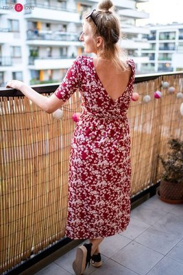 Sukienka do karmienia Two Ways LONG krótki rękaw Milk&Love jasne kwiaty