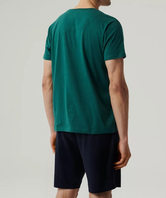 NMP-379 Piżama męska krótki rękaw, Atlantic-szmaragdowy granatowy