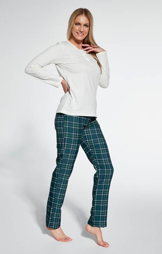 763/350 Nelly Piżama damska Cornette kremowy