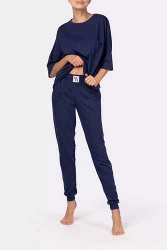 Homie shortsleeve Piżama damska Mona navy