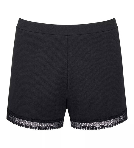 GO Ribbed Short krótkie spodenki Sloggi - black
