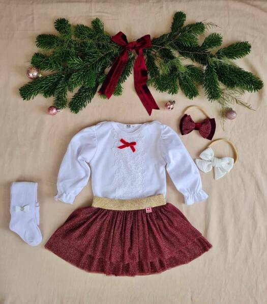 M071 La Bonita Body z koronką długi rękaw Marija - biały