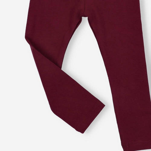 KAR-0041/BOR Legginsy dziewczęce Lagarto Verde  bordowy 