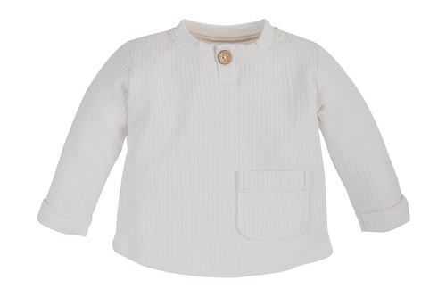 "Natural Waffel" Makoma Bluza polo white