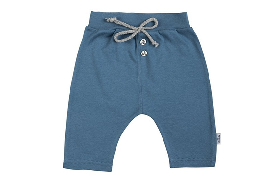 "BLUE SEA" Makoma Spodnie niemowlęce 3/4 niebieski kotwice