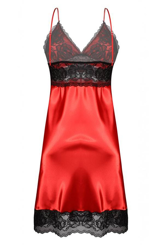 Agatha Halka satynowa koszulka damska DKaren - czerwona