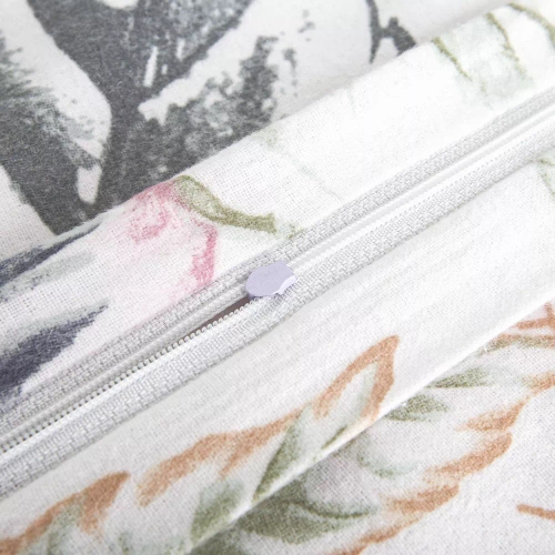 31505/1 Pościel flanelowa liście Darymex biały