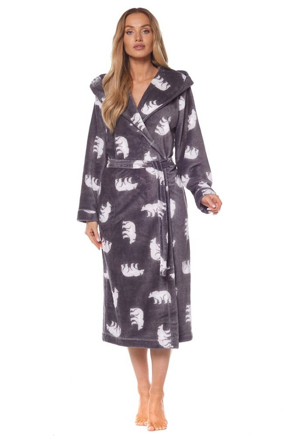 2126 Winter Długi Szlafrok Damski L&L - crystal