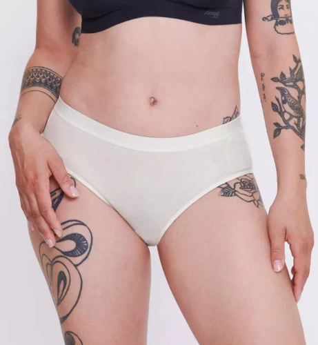 Go Casual Midi Figi Damskie Sloggi - silk white
