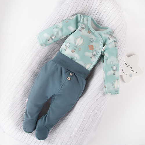 Balloons Eevi Półśpiochy niemowlęce - ciemny turkus 