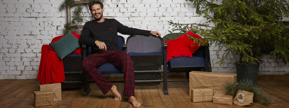 Zeman Piżama Męska Italian Fashion - czarny/druk