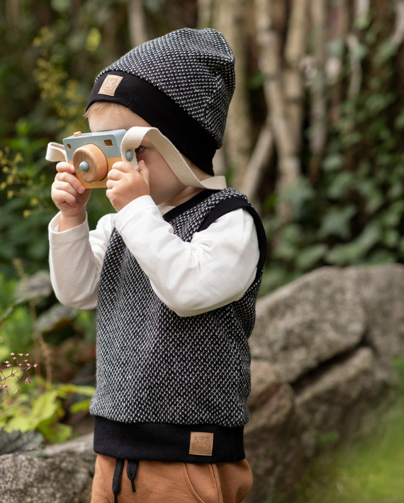 Le Tigre Pinokio Kamizelka chłopięca - czarny