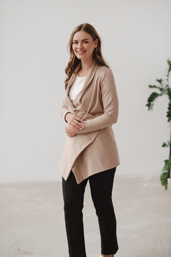 Mama Wrap Kardigan ciążowy Milk&Love beżowy 